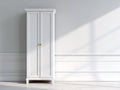 Armoire - Panneaux de bois - 75 x 50 x 190 cm - Blanc - Style classique