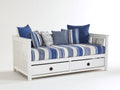 Canapé lit - Bois - Textile - 220 x 100 x 90 cm - Blanc - Style classique