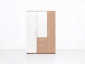 Armoire - Panneaux de bois - 140 x 55 x 190 cm - Blanc-Bois clair - Style moderne