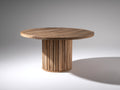 Table de jardin - Bois massif - 126 x 126 x 75cm - Naturel vieilli - Style rustique contemporain