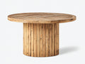 Table de jardin - Bois massif - 132 x 132 x 76cm - Naturel rustique - Style contemporain massif